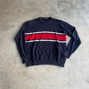 Brandy Melville Navy and red striped crewneck sweater M/L